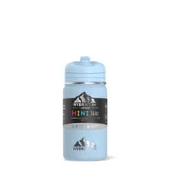 Mini 14oz Stainless Steel Kids Water Bottle With Straw Lid- Cloud -HYDRAPEAK Sales frontsleeveCloud