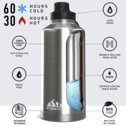 72oz Stainless Steel Insulated Water Bottle With Flexible Chug Lid- Stainless -HYDRAPEAK Sales lavander 0bfdb8b4 5c7f 4423 88b0 edeb5c9b17cf
