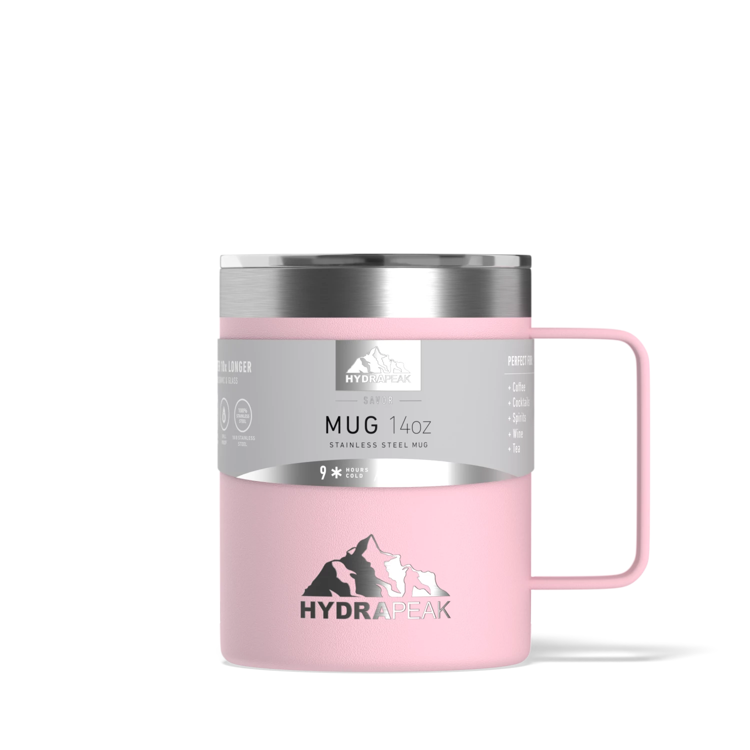 Savor 14oz Stainless Steel Insulated Coffee Mug With Handle Mug- Pink 5 Savor 14oz Stainless Steel Insulated Coffee Mug With Handle Mug- Pink - Image 3