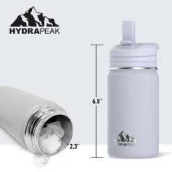 Mini 14oz Stainless Steel Kids Water Bottle With Straw Lid- Ice -HYDRAPEAK Sales scaleice