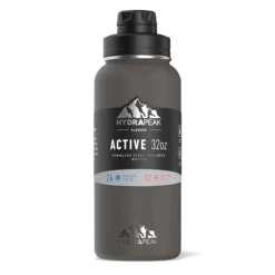 32oz Stainless Steel Insulated Water Bottle With Flexible Chug Lid- Graphite -HYDRAPEAK Sales sleevegraphite