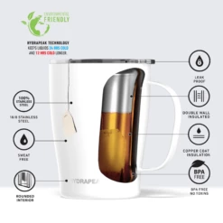 SAVOR 18oz Stainless Steel Insulated Travel Mug - White -HYDRAPEAK Sales whiteinfo